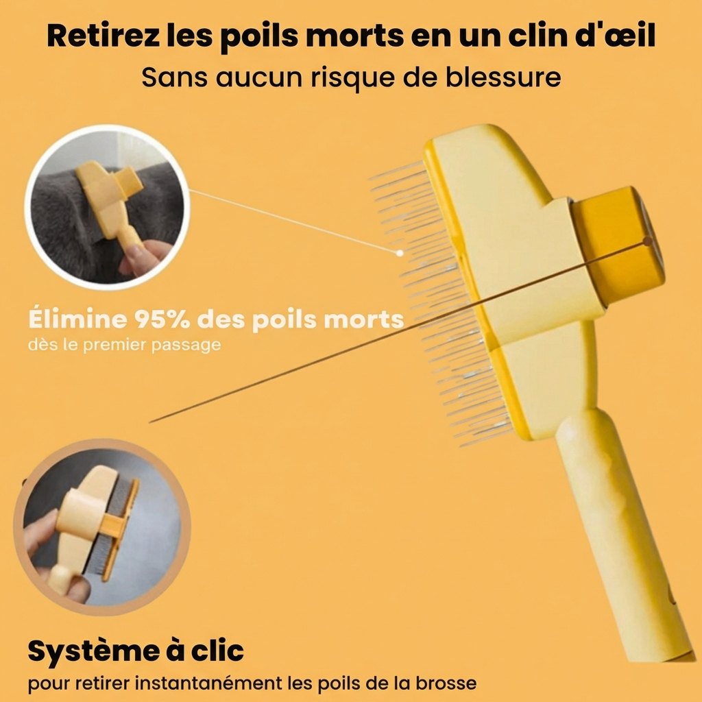 MAEM - Brosse anti-poil pour chat